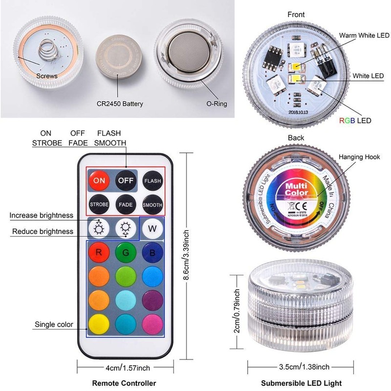 KITOSUN Exclusive Remote Controllers for Kitosun Submersible Floralyte V LED