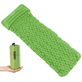 Semptec Urban Survival Technology Outdoor Air Mattress with Integrated Pillow, Inflatable Green (Air Mattress Camping, Inflatable Air Mattresses Camping, Cabin Sleeping Bag)