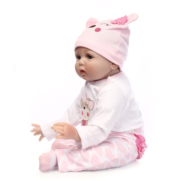 Reborn Baby Dolls Clothes for 20"- 22" Reborn Dolls Clothes Clothing for Girls (Bear-Pink)
