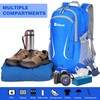 ZOMAKE Foldable Backpack 40 L, Large Lightweight Backpacks Waterproof Hiking