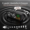 Digital Alarm Clock Small, Bedside Alarm Clock with Temperature Display,