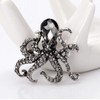 Suoirblss Rhinestone Brooch Pin Deep Sea Animal Octopus Crystal Brooches