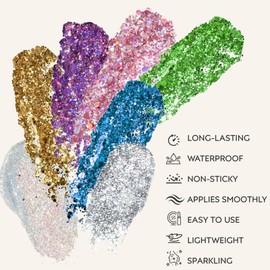 Mermaid Body & Face Glitter Stick,【Lightweight】【Long-Lasting】【Sparkling】 for Face Body Hair Eye Lip, Waterproof Festival Rave Accessories Makeup for Women (07# Mermaid)