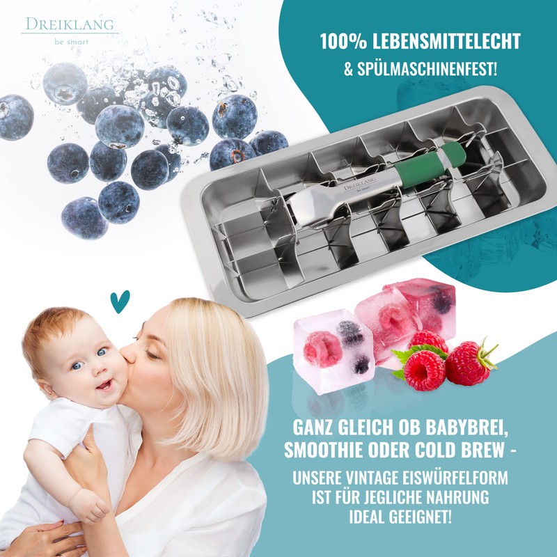 Dreiklang - be smart Stainless Steel Ice Cube Tray 18/8