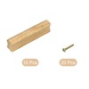 sourcing map 10Pcs Wood Drawer Pulls Handles with Screws Set