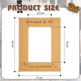 Grandad and Me Picture Photo Frame 4 x 6 Inch Wooden Photo Frame Grandad Gifts from Grandson Granddaughter for Christmas Birthday Present Idea