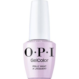 OPI GelColor Polly Want a Lacquer? | Opaque Soft Purple Crème UV Cure Gel Nail Polish | Vegan & HEMA Free, Long Lasting, High Shine