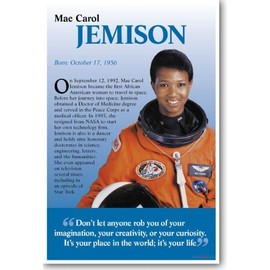 Mae Carol Jemison - African American Astronaut - NEW Classroom Poster