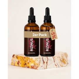 Heldengrün® Organic Castor Oil Hair [100% Natural Pure] - Castor Oil - Dermatologically Tested - Cold Pressed Castor Oil - Booster for Hair, Eyelashes, Eye Brown & Beard - 2 x 100 ml