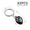 NINVVS 2 pieces of helmet keychain, creative metal pendant, 3D