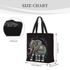 Famame Mandala Tribe Elephant Canvas Tote Bag - Large Women's