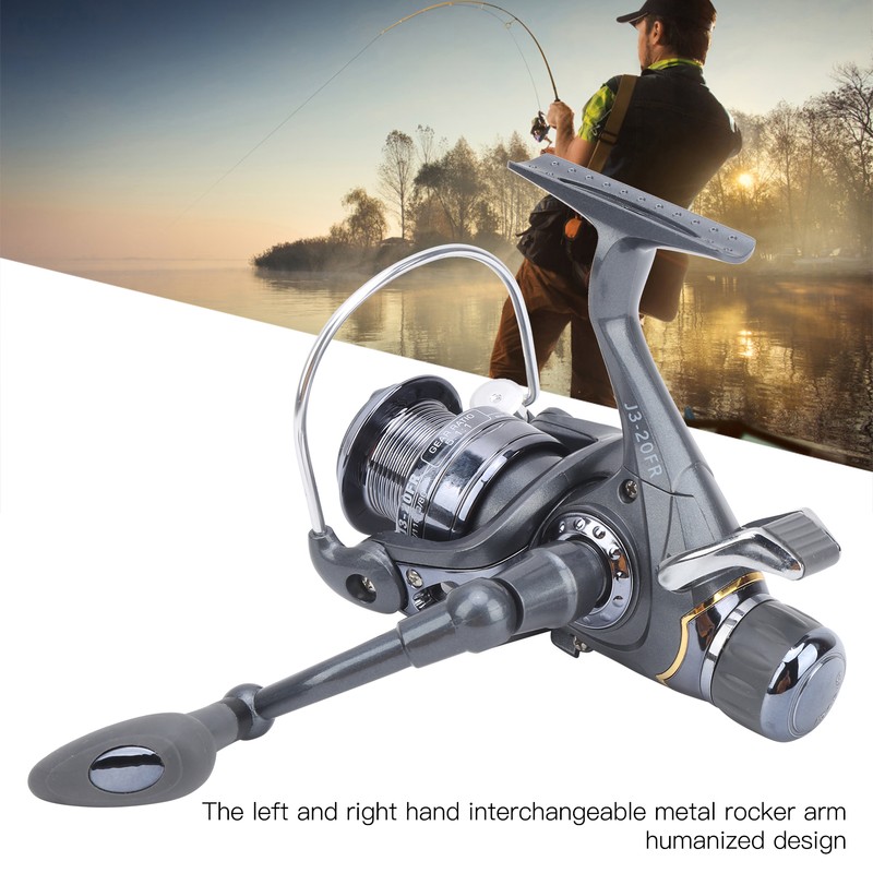 Spinning Reel 5 Bearing 5.1:1 Gear Ratio Dual Brake Fishing