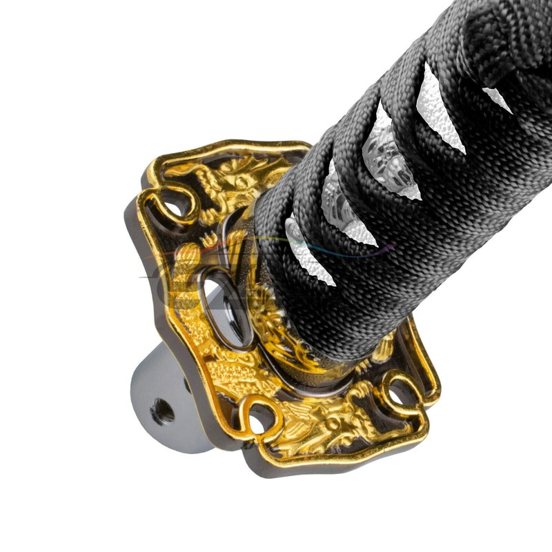 EZAUTO WRAP 10cm Black White Shift Knob Samurai Sword Alloy