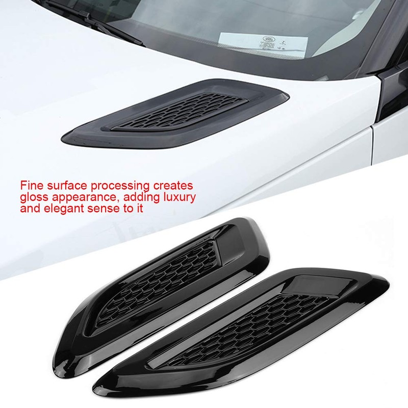 TKSE Air Vent Wing Trim, Universal Carbon Fiber Exterior Hood
