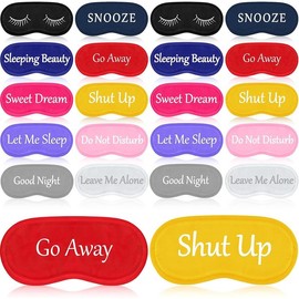 20 Pieces Funny Eye Sleeping Mask Bulk with Adjustable Strap Blackout Sleep for Night Blindfold Cover Women Men(Fresh Colors) - Color: Bright Colors