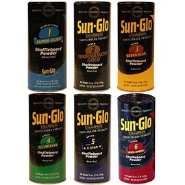 Table Shuffleboard Powder Sand - Sun-Glo Sampler Six-Pack by Sun-Glo
