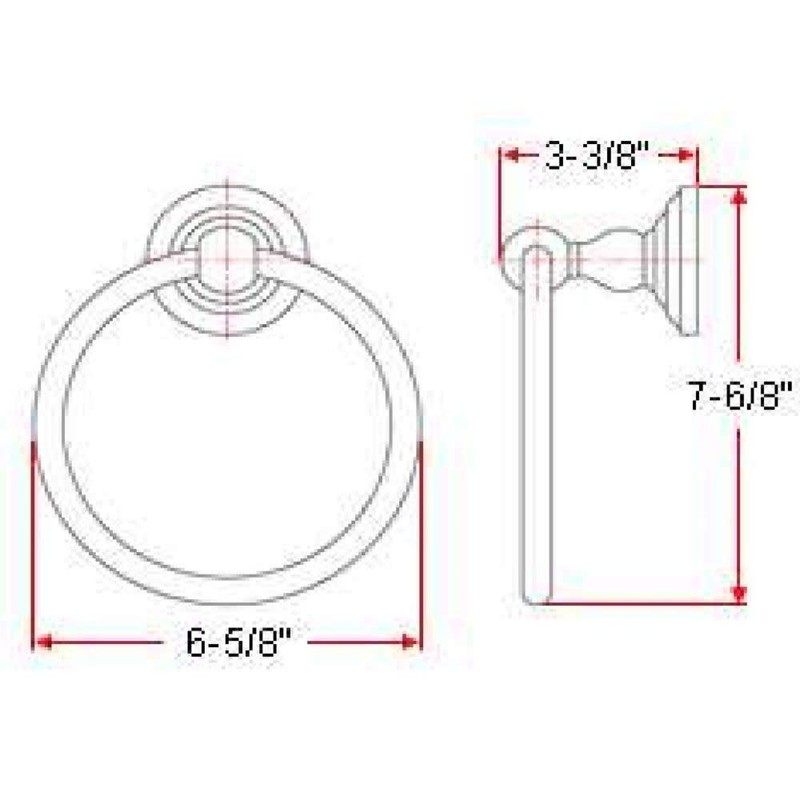 Design House 538421 Calisto Towel Ring, Oil Rubbed Bronze, One