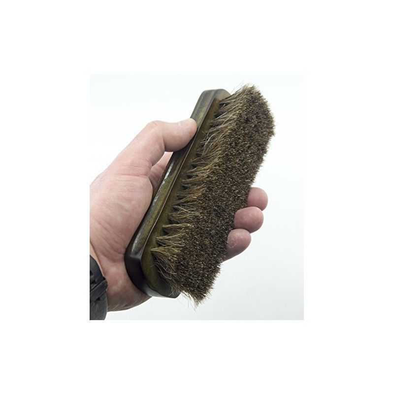 Solid Hand® Brown Wooden Natural Horse Hair Bristle Brush for