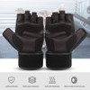 BOODUN Half Finger Gloves Deerskin Gloves with Wrist Wrap for