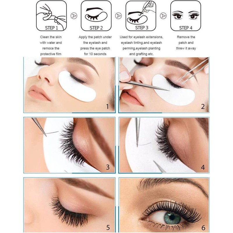 Chargenyang Under Eye Gel Pads Eyelash Extension Pads Lint Free