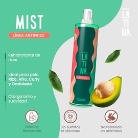 LATINA® | Mist Anti Frizz Cabello | Aceite para Cabello - Complementar con Tratamiento para Cabello Maltratado | Belleza Mujer - Aceite para Cabello | Aporta Vitaminas para el Cabello - 300ml