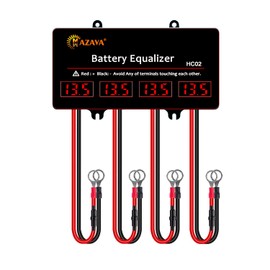 Mazava HC02 LED Tube Display Battery Equalizer Voltage Regulator 4pcs Batteries Active Balancer 4S Connected in Series for 48V Battery System Solar Power System Extend Battery Life