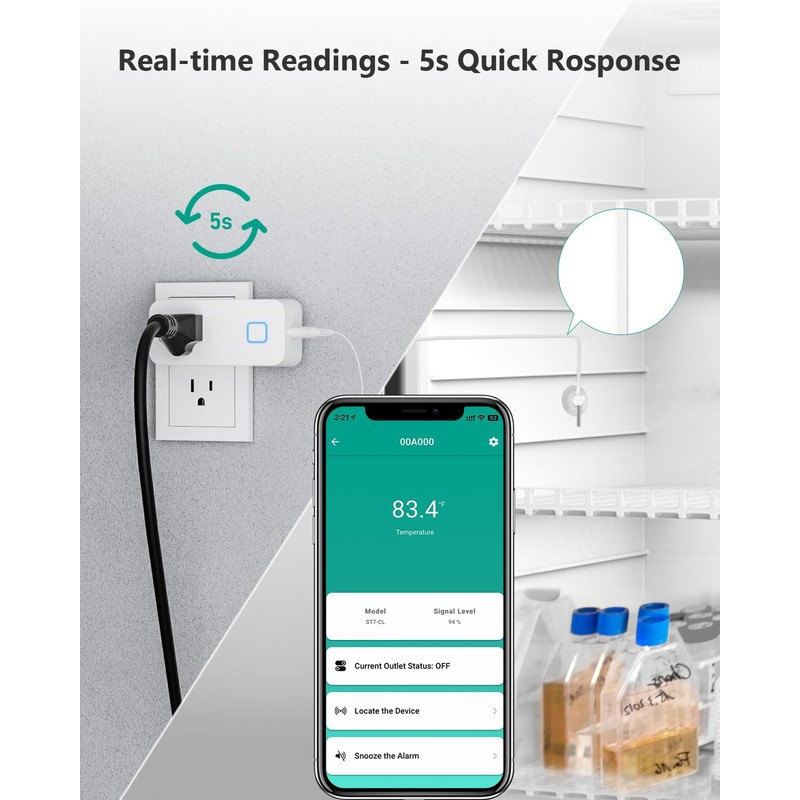 MOCREO Temperature Controller Reptile Thermostat Outlet, Bluetooth Temp Control Plug