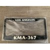 NEW GENUINE LAPD POLICE KMA-367 BLACK METAL LICENSE PLATE FRAME