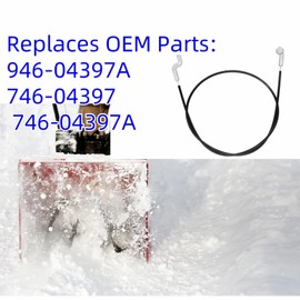 ZLLITONS 946-04397A Speed Selector Cable for MTD Craftsman Yard Machines Husky Troy-Bilt Yard Man 2 Stage Snowblower Replaces 746-04397 746-04397A（2-Pack
