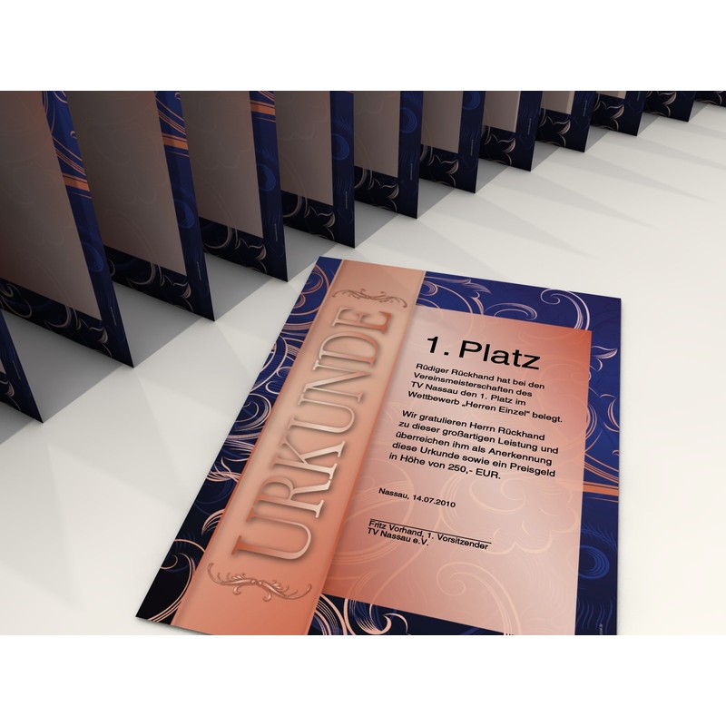 Bronze 10 Sheets of Motif Paper for Documents, Certificates Etc.,