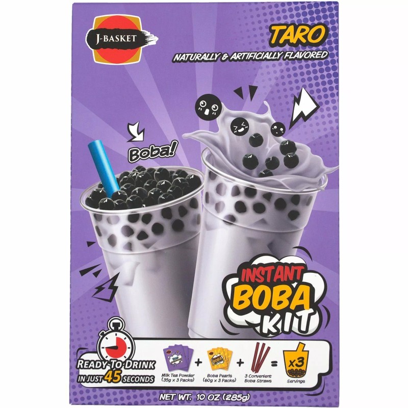 J-BASKET 2 PACK INSTANT BOBA TARO KIT READY TO DRINK