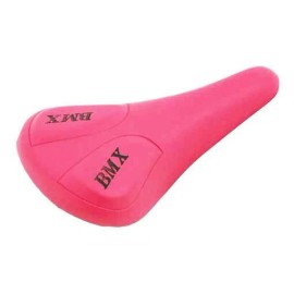F & R NEW! ORIGINAL BICYCLE BMX STYLE VINYL SADDLE IN 6 COLORS. - Pink