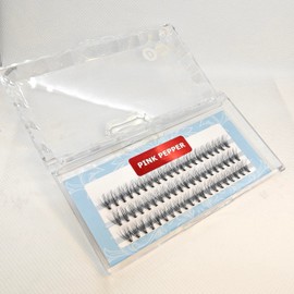 PINK PEPPER Self Eyelash Extension, Extra Fine, 0.002 inches (0.05 mm) Self Eyelashes, For Partial Tsukima, DIY, Pack of 20 (D-12 mm)