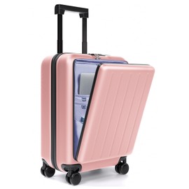 Krute Carry On Luggage 20 Inch Airline Approved Suitcases Lightweight Front Open Pocket TSA Lock Luggage Hard Shell Suitcase with Wheels