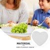 Luxshiny Heart Ceramic Plate, White, Solid, Reusable, Dishwasher Safe, 21.00X19.00X2.50CM,
