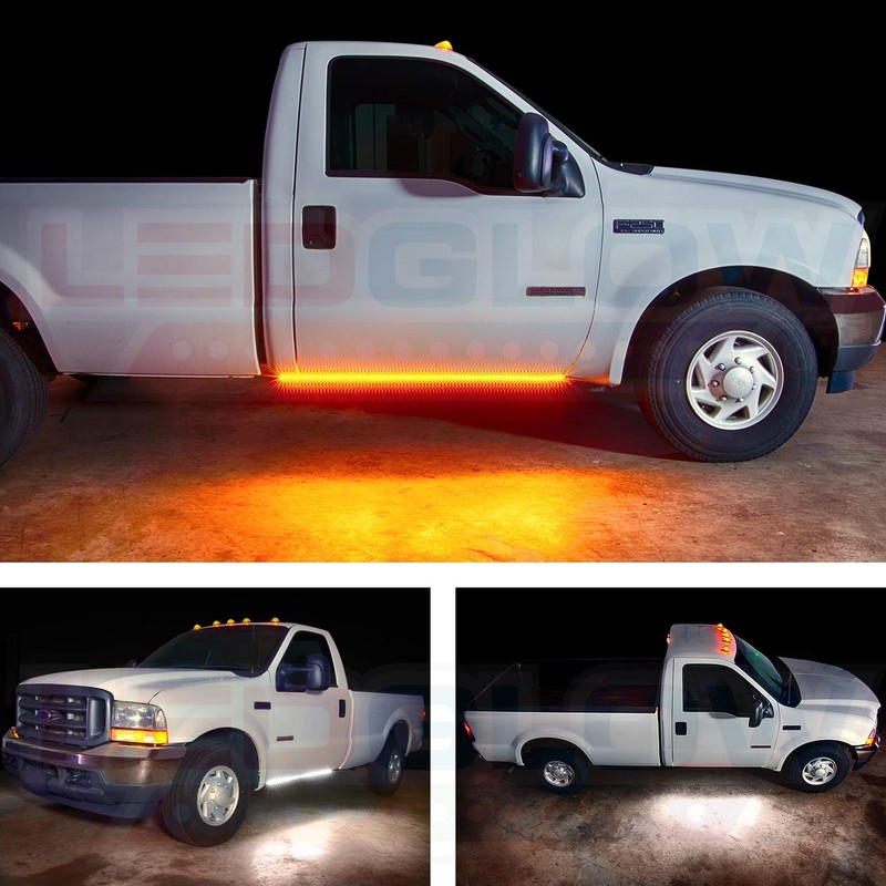 LEDGlow 52" Truck LED Running Board Light Amber Side Marker