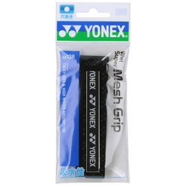Yonex Tennis Grip Tape, Wet Super Mesh Grip, AC138, 007, Black
