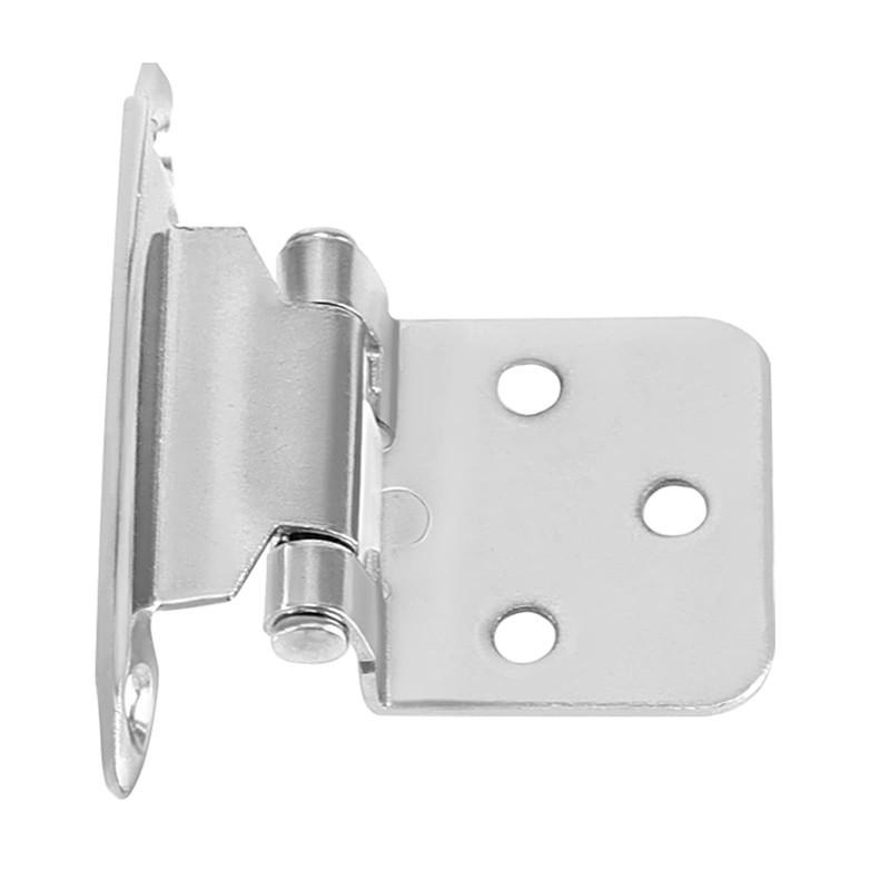 SEUNMUK 40 Pack 1/2 Inch Overlay Cabinet Hinges, Satin Nickel