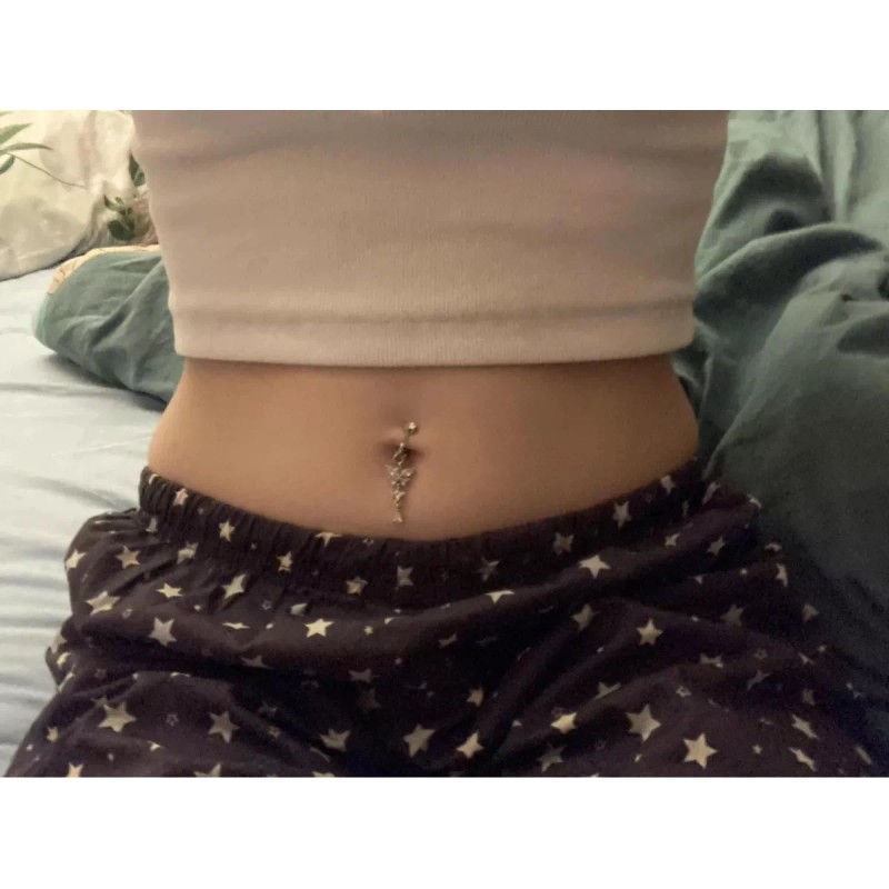 PMX Piercing Para Ombligo Sin Perforación, Arete Falso Ombligo