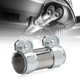 LALAGO Exhaust Clamp Stainless Steel Pipe Connector Diameter 50 mm, Double Clamp Exhaust Pipe Clamp, Exhaust Clamp Pipe Connector, Exhaust Universal Exhaust Clamp Pipe Connector (Diameter 50 mm /