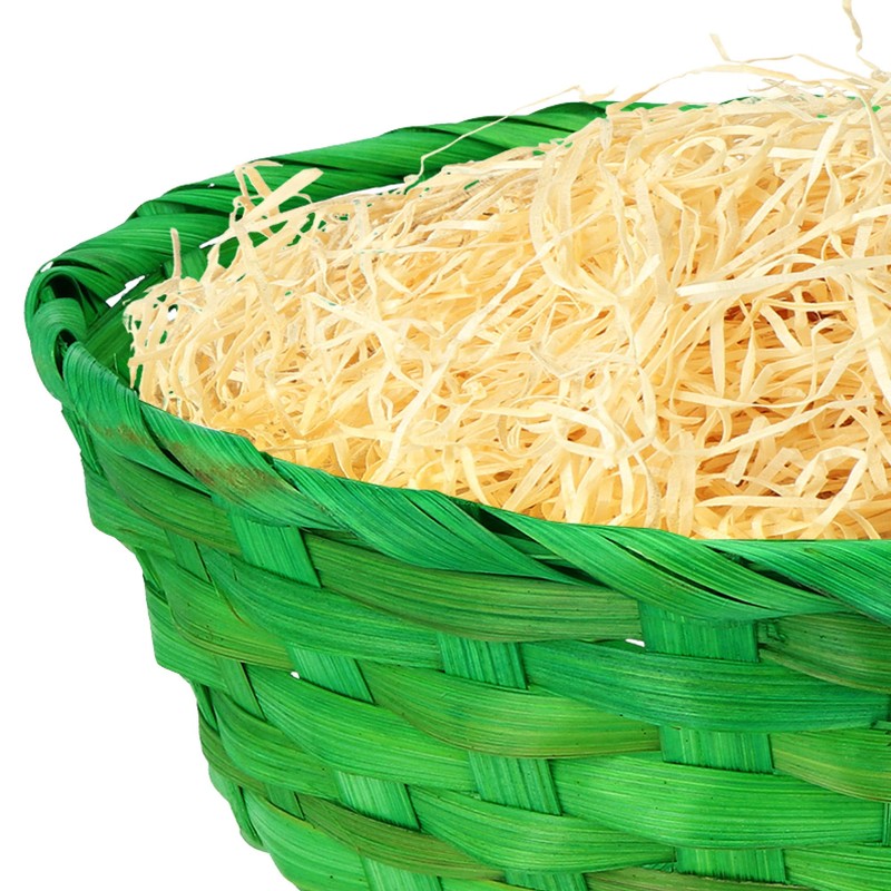 com-four® Easter Decoration & Gift Set - Green Raffia Baskets,