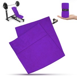 Microfibre Fitness Towel, with Terry Cloth Structure | Sports Towel for Gym | Cloth Fabric with Oeko-Tex Certification | Absorbent, Lightweight (Purple, 120 x 50 cm)