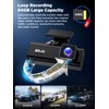 SAVUSCAM Dash Cam 4K + 1080P, WiFi Dash Cam Front