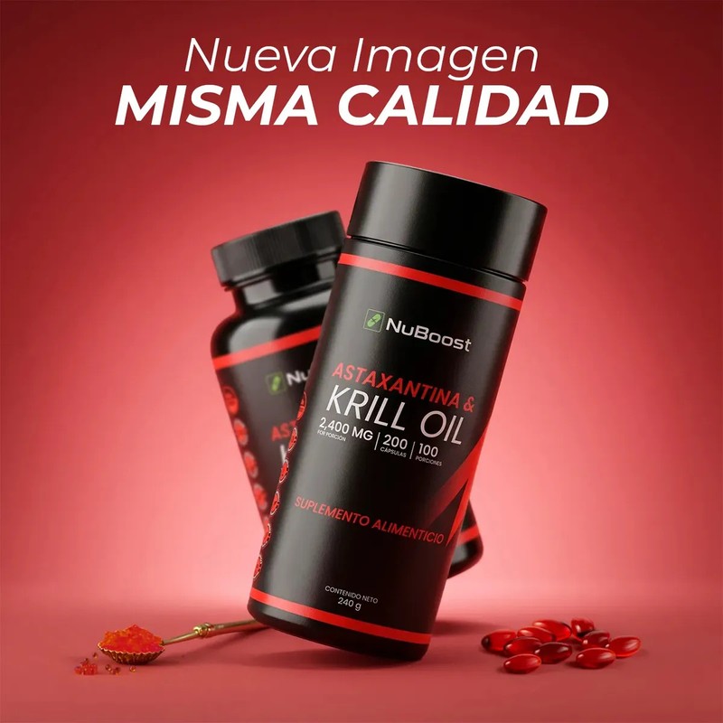 Aceite De Krill Nuboost 200 Cápsulas-salud Y Bienestar Sabor Sin