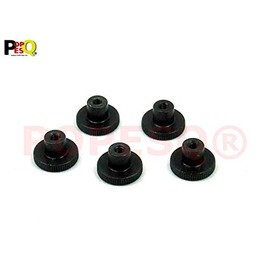 POPESQ® #A3115 Knurled Nuts M3 F12 mm x 7.5 mm Steel Black Pack of 5