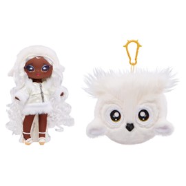 Na Na Na Surprise Cozy Series - Evie von Hoo - Snow Owl Fashion Doll Made of Soft Plush with White Hair, Hat, Outfit and Fluffy Hanging Bag - Great Gift for Children from 5 Years 119357EUC