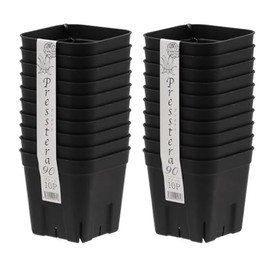 Generic Prestella 90 Poly Pots 20pcs Black Outdoor 7.8cm x 6cm x 7.5cm