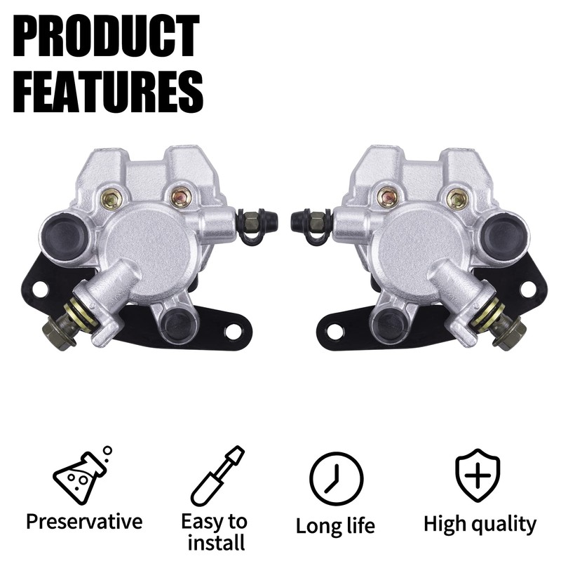 CNCMOTOK Front Right & Left Brake Caliper With Pads Compatible