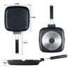 SKITCHN Grill Pan With Folding Handle, Nonstick for Stove Tops,