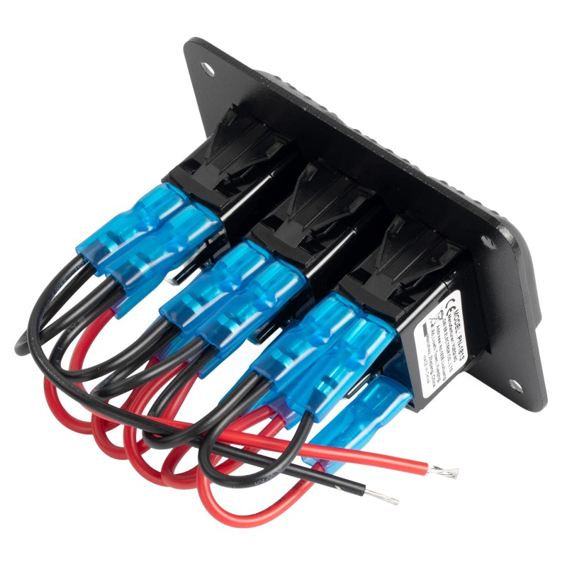20A 12VDC 3 Gang Marine Rocker Switch Waterproof 3 Gang